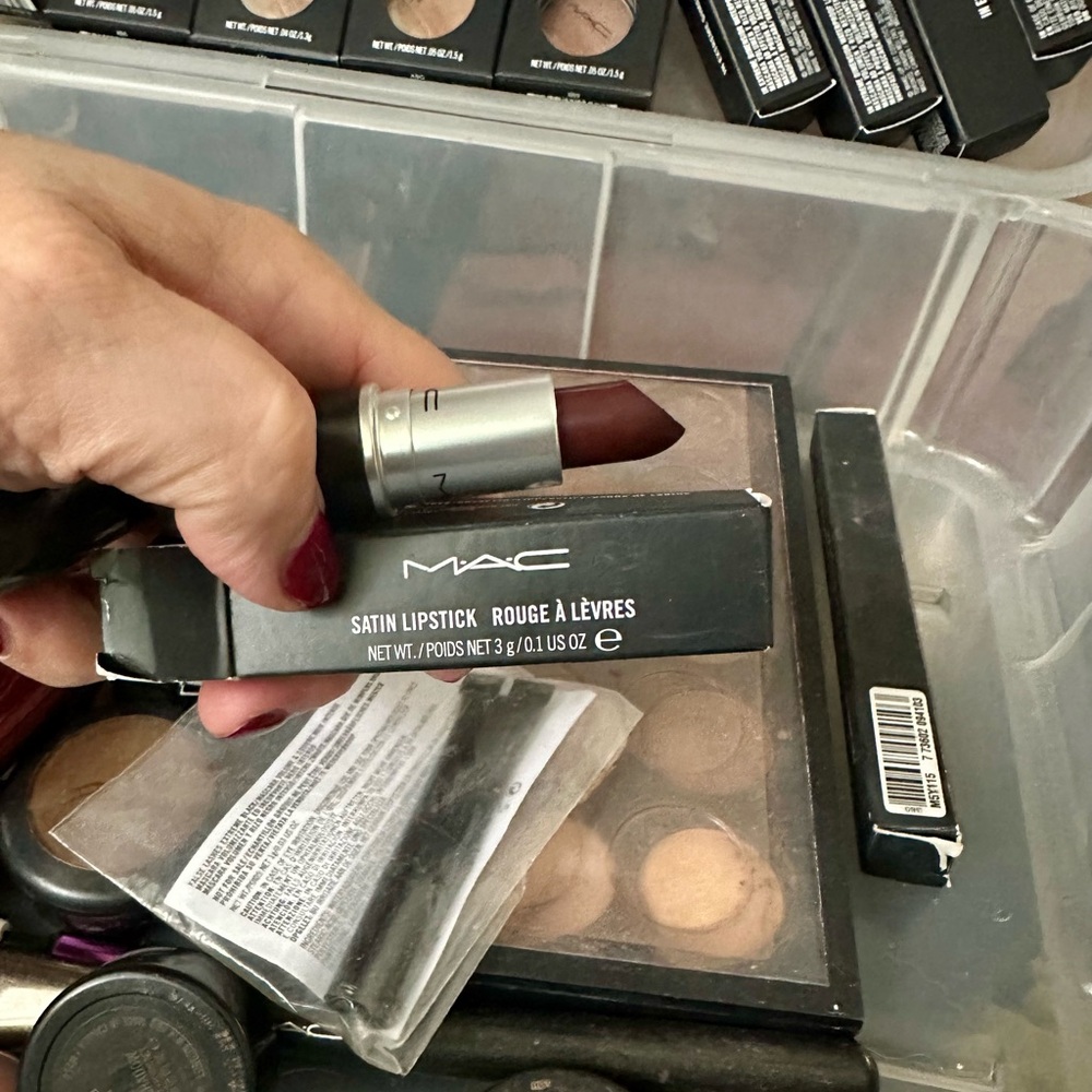 MAC Cosmetics Satin Lipstick - Media.  Deep Burgandy